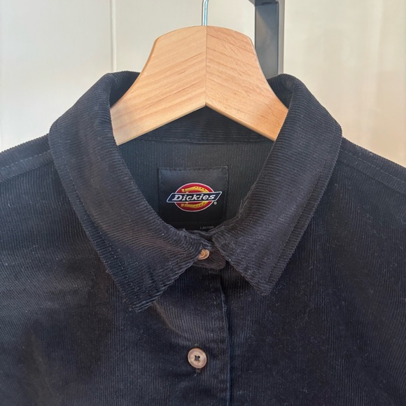 Dickies Tops - Dickies Black Corduroy Button-Down Shirt